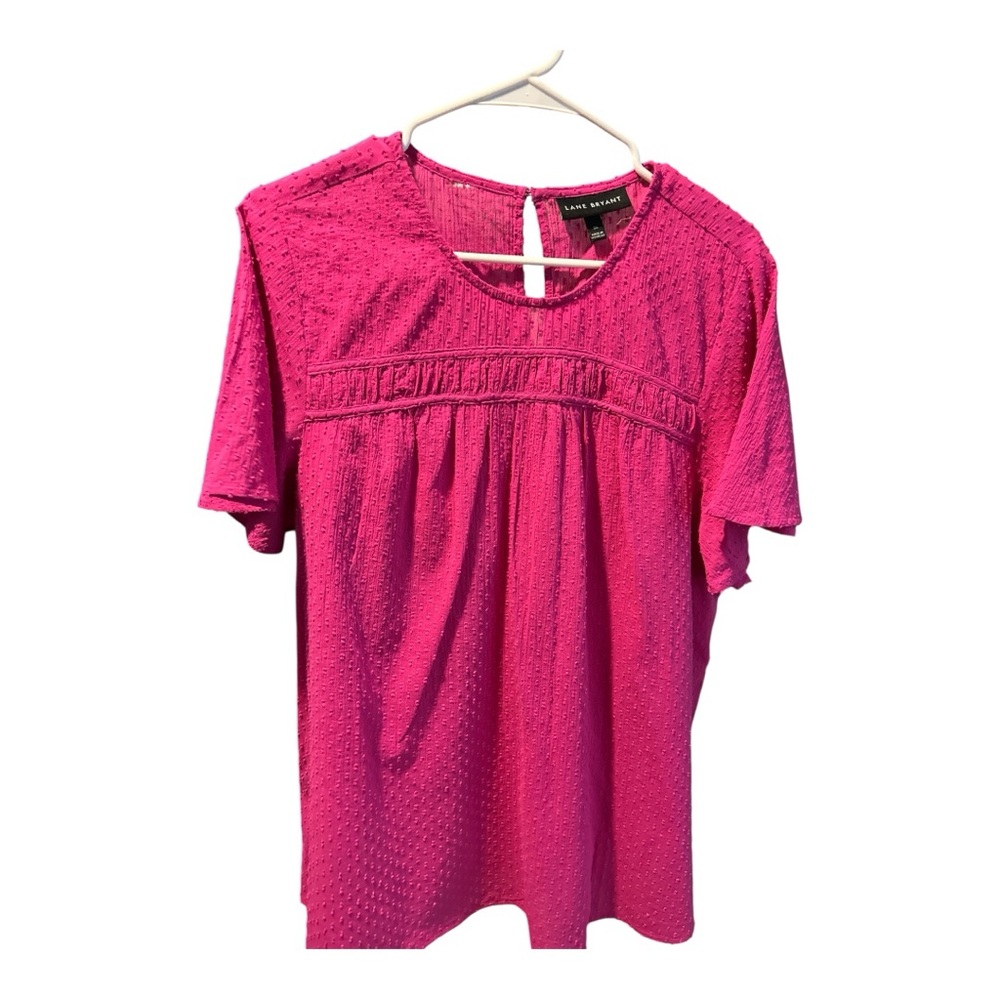Lane Bryant Fuchsia Textured Blouse